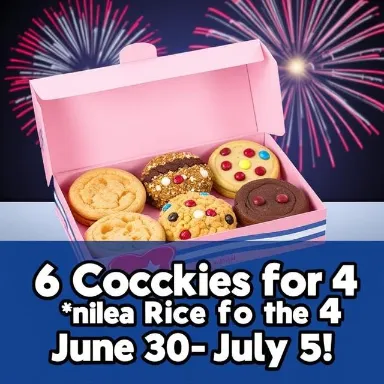 Crumbl Cookie Spoilers July 2025 Flavors & Kardashian Collab Revealed 6 crumbl 6 for 4 deal july 2025