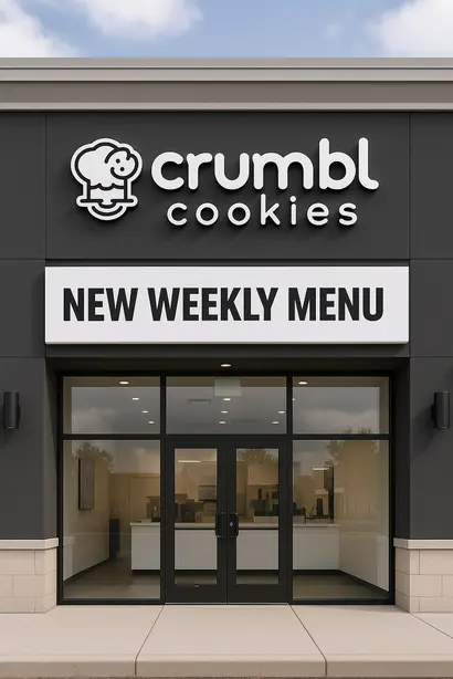Crumbl Cookies Flavors for Next Week—June 23-28, 2025: Your Ultimate Cookie Guide 1 "Crumbl Cookies new week menu showcasing six freshly baked cookies, including Milk Chocolate Chip, Strawberry Cupcake, Mom’s Recipe, Peanut Butter Cup, Triple Berry Cobbler, and Buttermilk Pancake, each displayed with images and descriptions on a clean mobile app interface."