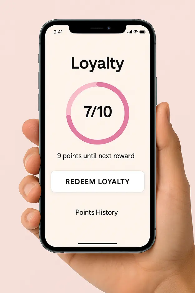 Crumbl Cookies Menu & Prices 2025 – Cost Per Cookie & Packs 9 **Alt text:**
A hand holding a smartphone showing the Crumbl Loyalty program interface with a progress bar and “Earn Rewards” button, surrounded by cookies, symbolizing points and perks for loyal customers.