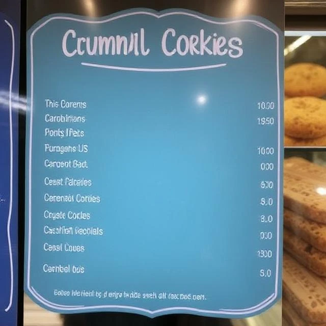 Crumbl Cookies allergen menu display with ingredient details