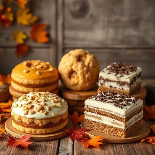 Spoilers September
“Crumbl Cookies September 2025 fall flavors – Pumpkin Spice Roll, Caramel Apple Pie, Maple Cinnamon Square, Cookies & Cream Tres Leches Cake on a rustic autumn table.”