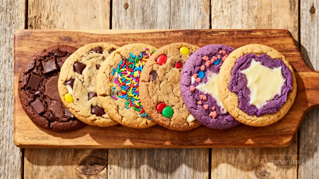 Different types of Crumbl Cookie Spoilers January 2026 compared for flavor and appearance.